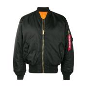 Reversible Oversized Bomber Jacket Alpha Industries , Black , Heren