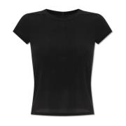 Cropped Level T T-shirt Rick Owens , Black , Dames