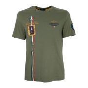 Tricolor Arrows Korte Mouw T-shirt Groen Aeronautica Militare , Green ...
