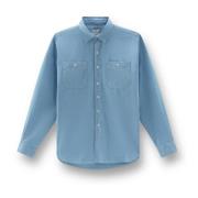 Chambray Utility Overhemd Woolrich , Blue , Heren