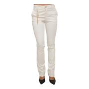 Slim-fit Trousers Fracomina , White , Dames