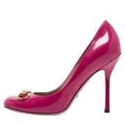 Pre-owned Leather heels Gucci Vintage , Pink , Dames