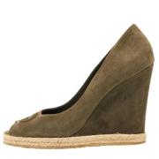 Pre-owned Suede heels Gucci Vintage , Green , Dames