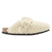 Teddy Schapenvacht Pantoffels Birkenstock , White , Dames