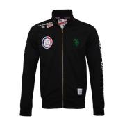 Comfortabele Zipper Sweatjacket met Armprint U.s. Polo Assn. , Black ,...