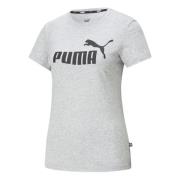 Logo Korte Mouw Shirt Regular Fit Puma , Gray , Dames