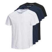 Basic O-Neck T-Shirt Pak Jack & Jones , White , Heren