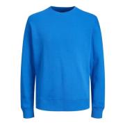 Basic Langarmshirt Pullover Jack & Jones , Blue , Heren