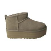 Groene Platform Klassieke Mini Laars UGG , Green , Dames