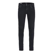Skinny Fit 5-Pocket Jeans Gebruikte Look Jack & Jones , Black , Heren