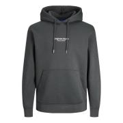 Comfortabele Hoodie met 3D Logo Print Jack & Jones , Gray , Heren