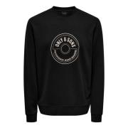 Sweatshirts Only & Sons , Black , Heren