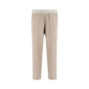 Straight Trousers Le Tricot Perugia , Beige , Dames