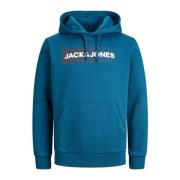Logo Hoodie Sweatshirt Jack & Jones , Blue , Heren