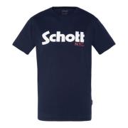 T-Shirts Schott NYC , Blue , Heren