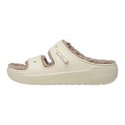 Gezellige Fluffy Slide Sandalen Crocs , Beige , Heren