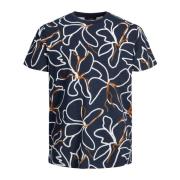 Bloemenprint Zomer T-Shirt Jack & Jones , Multicolor , Heren