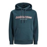 Basic Hoodie Sweatshirt Jack & Jones , Green , Heren
