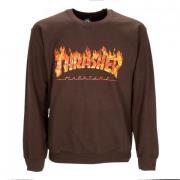 Donker Chocolade Inferno Crewneck Sweatshirt Thrasher , Brown , Heren