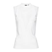 Mouwloze Top Pinko , White , Dames