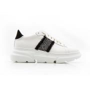 Glitter Detail Witte Sneaker Stokton , White , Dames