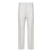 Straight Trousers Tom Ford , White , Dames