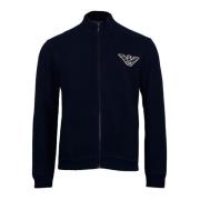 Logo Gebreide Sweatshirt Emporio Armani , Blue , Heren