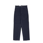 Blauwe Rigid Simple Pant Streetwear Carhartt Wip , Blue , Heren