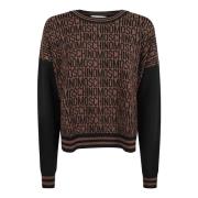 Round-neck Knitwear Moschino , Brown , Dames