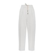 Wide Trousers Brunello Cucinelli , White , Dames