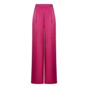 Wide Trousers Max Mara , Pink , Dames
