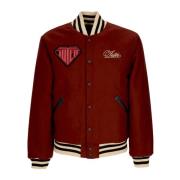 Burgundy Family Varsity College Jacket Iuter , Red , Heren