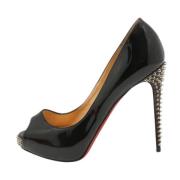 Pre-owned Leather heels Christian Louboutin Pre-owned , Black , Dames