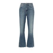 Slim Fit Boot-Cut Jeans Blauw 7 For All Mankind , Blue , Dames