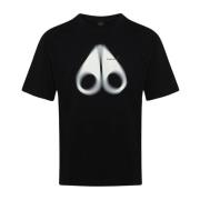 Maurice Zwart T-shirt Moose Knuckles , Black , Heren