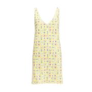 Pre-owned Polyester dresses Chanel Vintage , Yellow , Dames