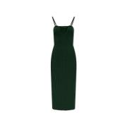 Sierra geribbeld slip jurk Jacquemus , Green , Dames