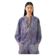 Print blouse Tajar Antik Batik , Blue , Dames