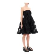 Tule jurk met strikken en borduurwerk Simone Rocha , Black , Dames