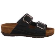 Zwarte Nubuck Dames Sandaal Rohde , Black , Dames