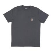 Pocket Tee Jura Streetwear T-Shirt Man Carhartt Wip , Gray , Heren