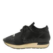 Pre-owned Leather sneakers Balenciaga Vintage , Black , Dames