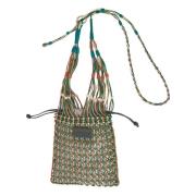 Met de hand gevlochten leren tas Meryl Antik Batik , Green , Dames