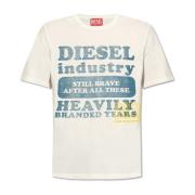 T-Just-N9 bedrukt T-shirt Diesel , White , Heren