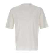 Heren Katoen Crepe T-shirt Wit Filippo De Laurentiis , White , Heren