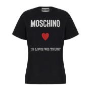 T-Shirts Moschino , Black , Dames