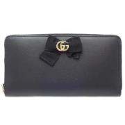 Pre-owned Leather wallets Gucci Vintage , Black , Dames