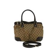 Pre-owned Canvas handbags Gucci Vintage , Beige , Dames