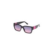 Roze Gradient Bordeaux Lens Zonnebril Guess , Pink , Dames