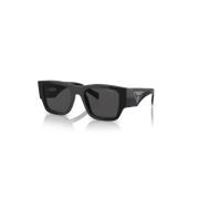 Zwarte Frame Stijlvolle Zonnebril Vrouwen Prada , Black , Dames